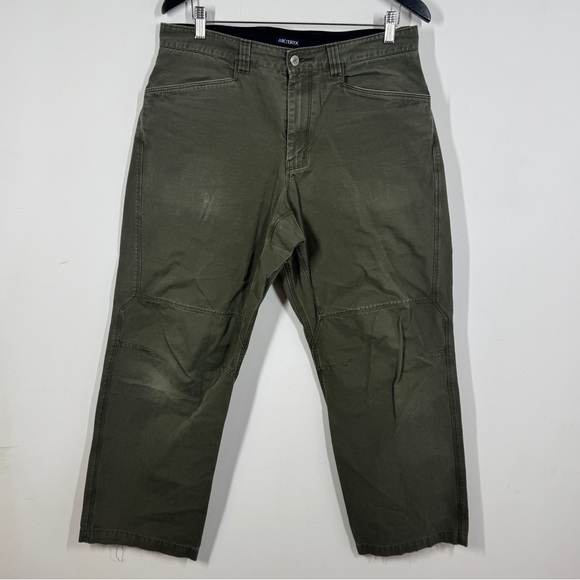 Vintage Arc'teryx Olive Green Utility Hiking Travel Outdoor Pants Size 34 - Picture 3 of 16